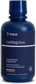 Trace Minerals Cal/Mag/Zinc - Liquid Mineral Supplement for Natural Body Health - Bone Muscle &amp Cellular Health - Supports Immunity &amp Energy - Gluten-Free - 16Fl Oz (32 Servings) - Pineapple