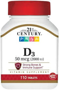 21st Century Vitamin D-2000 Tablets - 110 ct Pack of 4