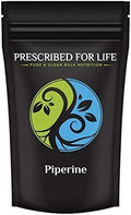 Prescribed For Life Piperine Powder 95% Black Pepper Extract Powder Gluten Free Vegan Non GMO Natural Antioxidant (113g)
