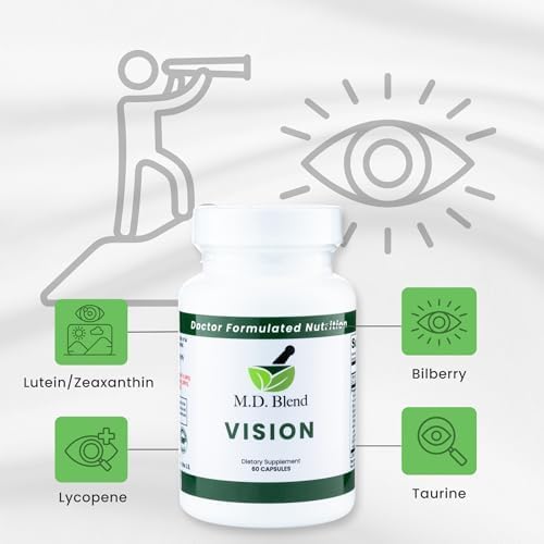 Vision Expertly Formulated Lutein and Zeaxanthin Supplements for Eye Health AREDS2 Preservision Support Astaxanthin Zinc Thiamine Eye Vitamins A &amp C - 60 Capsules (Pack of 2)