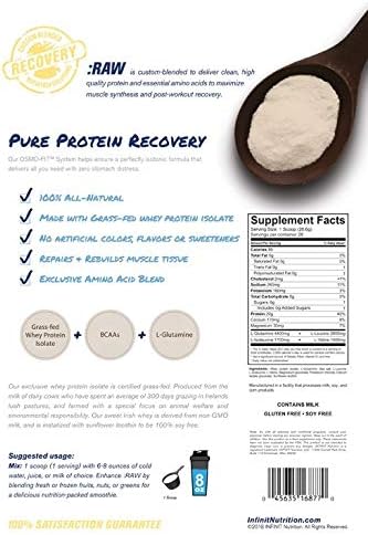 RAW by INFINIT Nutrition-Pure Protein Recovery no Carbohydrates Whey Protein Isolate…