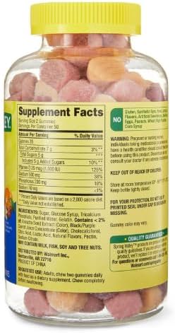 Spring Valley Calcium 500 mg Plus Vitamin D 25 mcg Bone Health Dietary Supplement Gummies 100 Count + DRI Store Sticker.