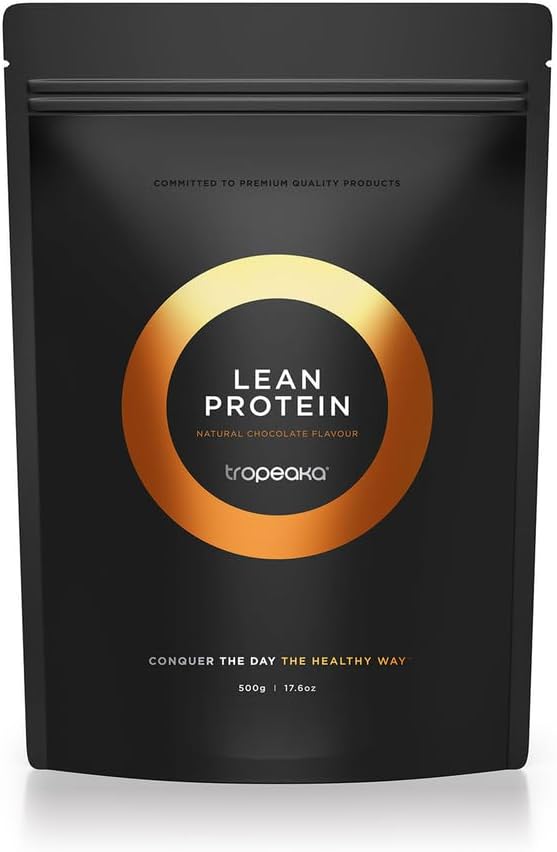 Tropeaka Plant Based Lean Protein Powder for Smoothies &amp Shakes - Chocolate - Vegan Protein for Men &amp Women Gluten Free Dairy Free Non-GMO 17.6oz (20 Servings)