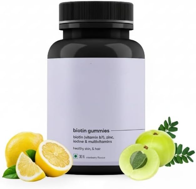 Biotin Hair - 30 Gummies | for Stronger Shinier Hair &amp Nails | Gummies for Women Hair Growth