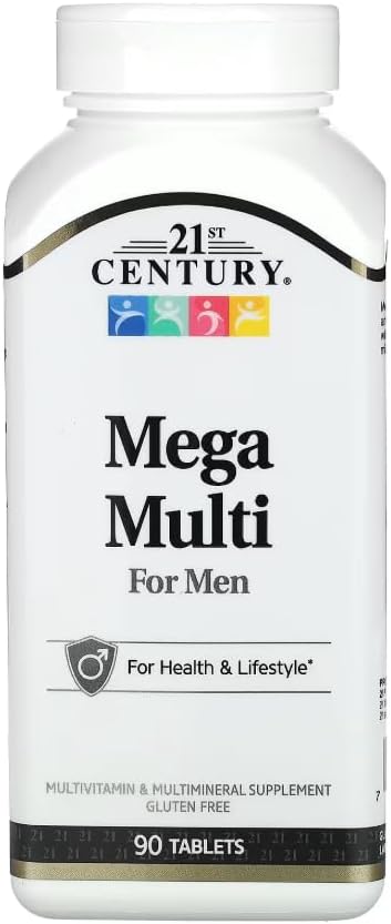 21st Century Mega Multi for Men Multivitamin &amp Multimineral 90 tablets Pack of 2