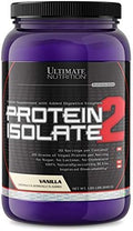 Ultimate Nutrition Vegan Plant Based Protein Isolate Powder - No Sugar and No Lactose - 20 Grams of Protein Per Serving with 100% Naturally Occurring BCAAs Vanilla 2 Pounds