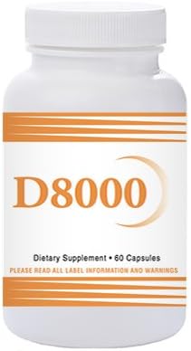 Natural Living High Potency Vitamin D3 8000 IU 60 Capsules 3 Pack