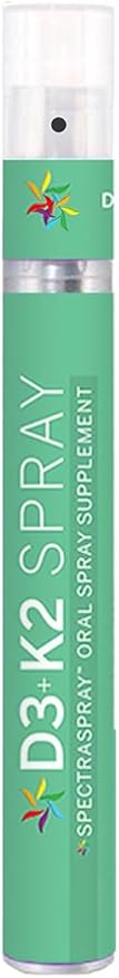 Spectraspray Vitamin D3 + K2 Spray - MenaQ-7 K2 Oral Vitamin Healthy Lifestyle Support 30 Day Supply Dual Vitamin Spray