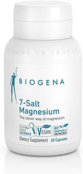Biogena 7-Salt Magnesium Complex - Magnesium Supplement with 7 Magnesium Forms - bisglycinate Malate Citrate Oxide glycerophosphate gluconate and Carbonate I High Absorption