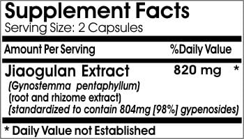 Jiaogulan Standardized Extract 820mg // 180 Capsules // Pure // by PureControl Supplements