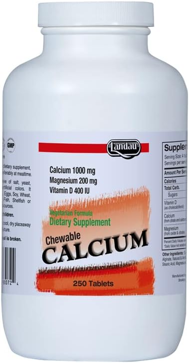 Landau Kosher Chewable Calcium Magnesium with Vitamin D - 250 CHW