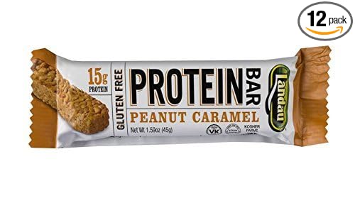 Landau Protein Bar 15 g Protein 1.6oz bar 12 Bars (Peanut Caramel)