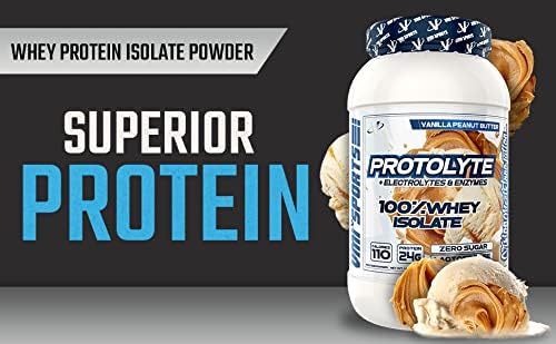 VMI Sports | ProtoLyte Whey Isolate Protein Powder | Low Calorie Whey for Weight Loss and Muscle Gain | Digestive Enzymes | Non-GMO (1.6 lb Vanilla Peanut Butter)