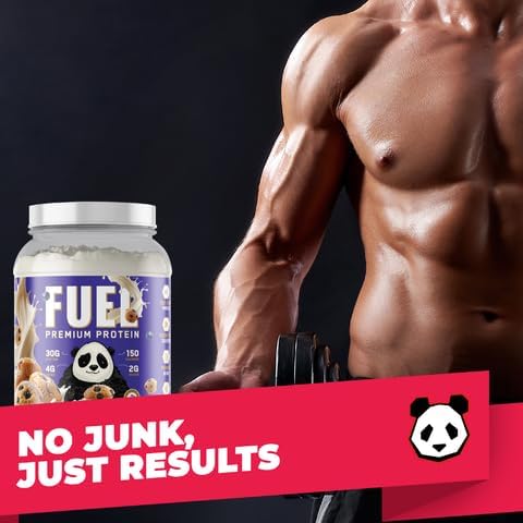Underground Bio Labs Panda Fuel Premium Protein WheyHydrolyzed CollagenCaseinProbiotics Enzymes Keto FriendlyTime Release 25 Servings (2.5 Pound Blueberry Muffin)