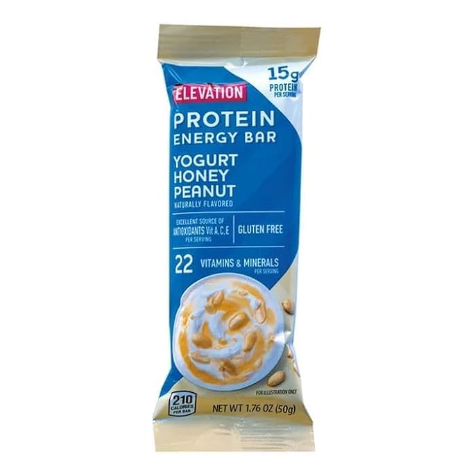 6-PACK Gluten Free Healthy Nutricious Protein Energy Bars Yogurt Honey Peanut 10.58oz 300g x 6 Boxes (36 Bars in Total) 22 Vitamins and Minerals - High Protein - Energy Bar - Convenient on the go pa
