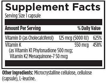 Designs for Health Multivitamin + Vitamin D/K Supplement Bundle - Twice Daily Multi (60 Capsules) with Vitamin D Supreme (60 Capsules) 5000 IU Vitamin D3