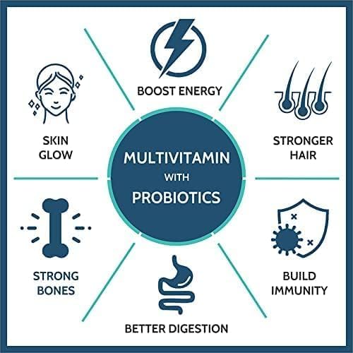 Generic Multivitamin Tablets for Men and Women with Probiotics Supplement - 30 Veg Tablets