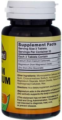 Nature's Blend Calcium Magnesium Zinc 100 Tablets (Pack of 4)