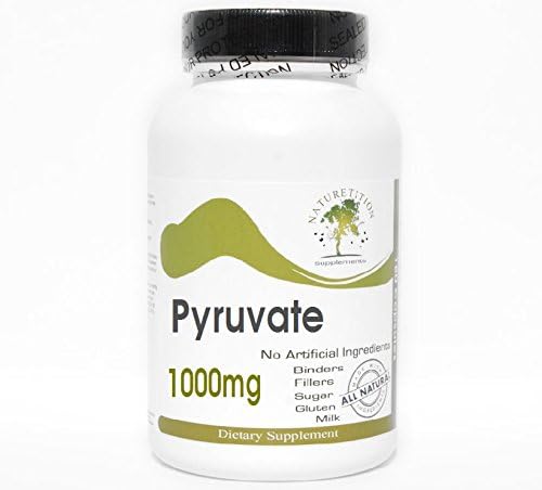 Pyruvate 1000mg ~ 100 Capsules - No Additives ~ Naturetition Supplements