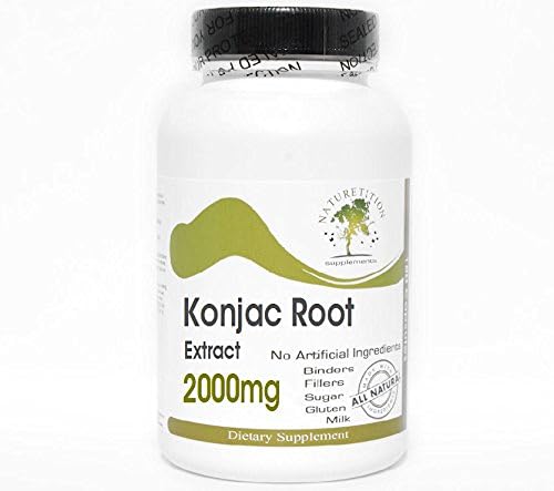Konjac Root Extract 2000mg ~ 180 Capsules - No Additives ~ Naturetition Supplements