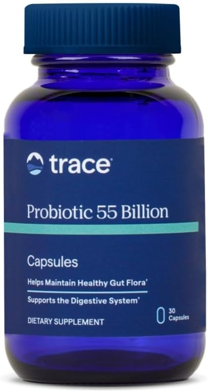 Trace Minerals Probiotic 55 Billion - High-Potency Probiotic for Small &amp Large Intestine Support - Age-Related Gut Support - Delayed Release Technology - Gluten-Free - 30 Count (30 Servings)