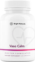 Vaso Calm - Healthy Blood Balance Supplement - Features Fermented Garlic Celery and Grape Seed Extract Hibiscus and Vitamin K2 - Made in the USA 60 Capsules