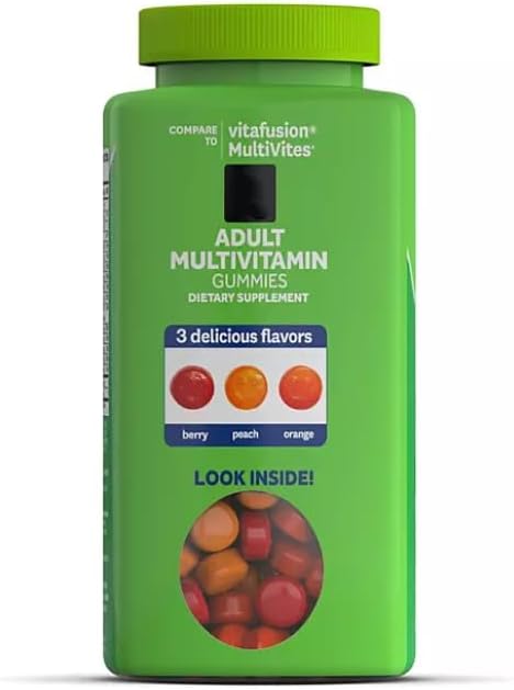Adult Multivitamin Gummies | Naturally sourced Berry Peach and Orange Flavors | 260ct