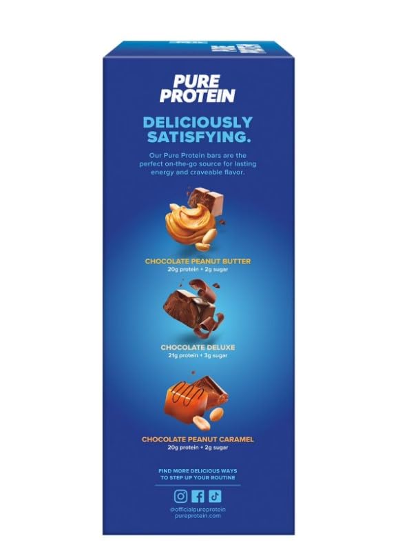 Pure~Proteins Bar Nutrient Rich Snacks with High Protein for Energy Support Minimal Sugar Gluten-Free Variety Pack 20g Protein BULK ~ (23 Pack) ~ (1 Pack - Mix).