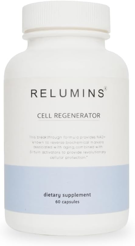 Relumins NAD+ Supplement with Nicotinamide Riboside Resveratrol Quercetin Fisetin &amp Curcumin – Focus Vitality Energy Balance &amp Daily Wellness Support – 60 Vegan Capsules