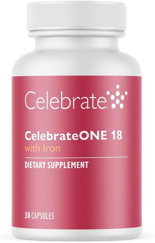 Celebrate Vitamins CelebrateONE 18 Multivitamin with Iron and Balance Probiotic + Prebiotic Capsules Bundle – Bariatric Vitamins for Post-Gastric Bypass &amp Sleeve Gastrectomy – Essential Digestive