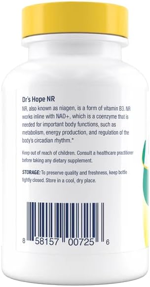 Nicotinamide Riboside NR Supplement 300mg - Vitamin B3 Alternative - Supports Energy Longevity &amp Wellness - Non-GMO Gluten-Free cGMP Certified - 120 Vegan Capsules - 60 days/2 Month Supply