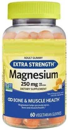Extra Strength Magnesium Gummies for Bone and Muscle Health 250mg 60ct + SEDLAV Sticker