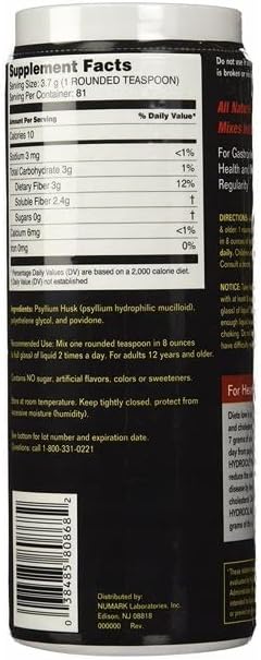 Instant Dietary Fiber Supplement 10.6 oz (Pack of 12)