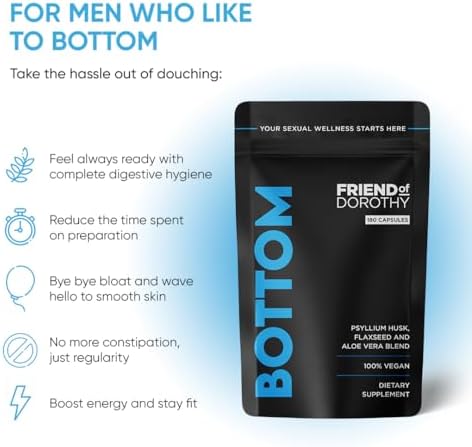 Digestive Wellness &amp Vitality Bundle Improve Your Confidence for Bottoming and Support Male Vitality - 120 Fiber Capsules &amp 60 CM Gummies