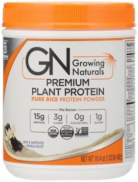 Growing Natural Naturals Protein Rice Powder Vanilla 16.4 oz