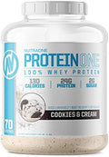 NutraOne ProteinOne Whey Protein Promote Recovery and Build Muscle with a Protein Shake Powder for Men &amp Women (Cookies &amp Cream 5 LB)