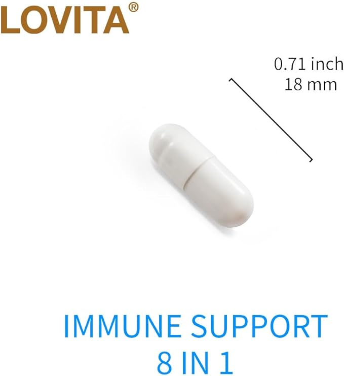 LOVITA 10-Piece Mega Immune Bundle - 5 Propolis Drops &amp 5 Immune 8-in-1 Capsules Comprehensive Health Kit