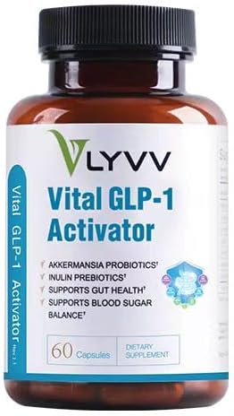 Vital GLP-1 activator Supplement | Probitoic and Prebiotic AkkAkkermansia White Mulberry Leaf Extract Green Tea Leaf Extract Natural Support for Digestive Health Gut Health Blood Sugar Balance