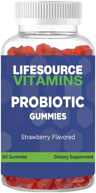 LifeSource Vitamins Probiotic Gummies Organic for All Ages (60 Gummies)