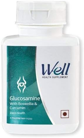 Well Glucosamine with Boswellia and Curcumin for Bone Health (120 Tablets)