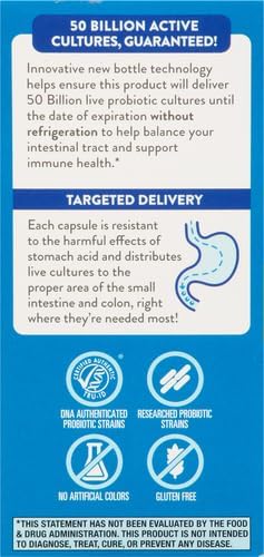 Nature's Way Extra Strength(1) Fortify ProbioticProbiotics for Digestive HealthPrebiotics50 Billion Live CulturesDigestive &amp Immune Health Support*30 Capsules(Pack of 2)