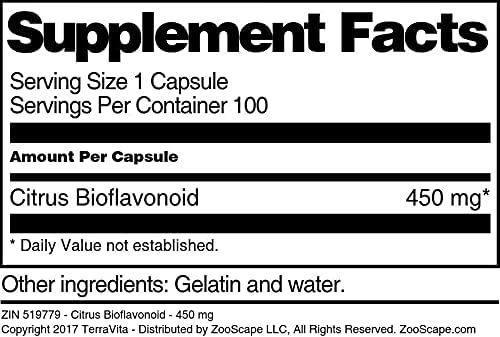 Citrus Bioflavonoid - 450 mg (100 Capsules ZIN: 519779)