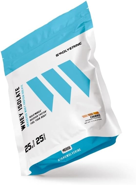 Swolverine Whey Protein Isolate Powder – 25g Protein Fast-Digesting WPI with ProHydrolase 0g Fat Low Carb Supports Rapid Muscle Recovery &amp Lean Mass 25 Servings Churro
