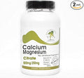 Calcium 500mg and Magnesium Citrate 250mg ~ 200 Capsules - No Additives ~ Naturetition Supplements