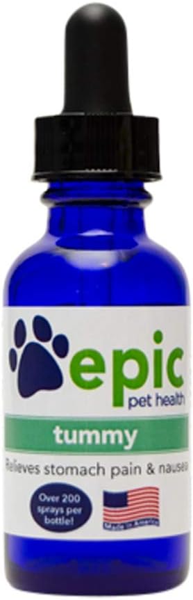 Tummy - Natural Electrolyte Odorless Pet Supplement That Relieves Stomach Pain and Nausea (Dropper 1 Ounce)