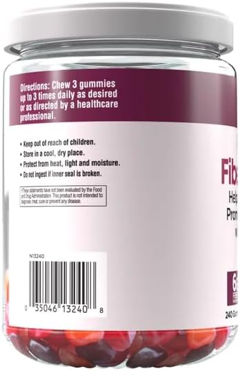 Fiber Care Gummies 240 ct 80 Servings 6g of Fiber Per Serving Help Supports Regularity &amp Promote Digestive Health Pack of 1