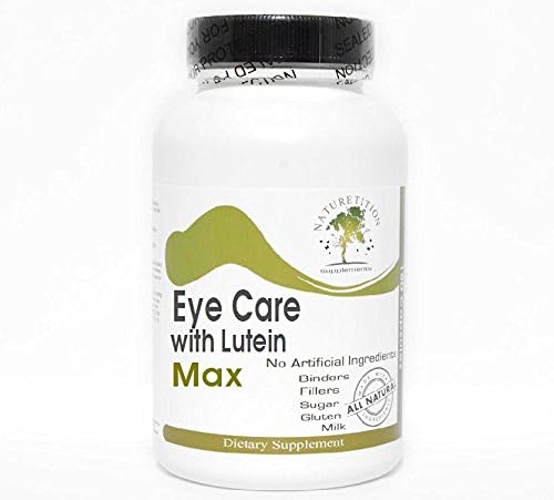 Eye Care with Lutein Max ~ 180 Capsules - No Additives ~ Naturetition Supplements