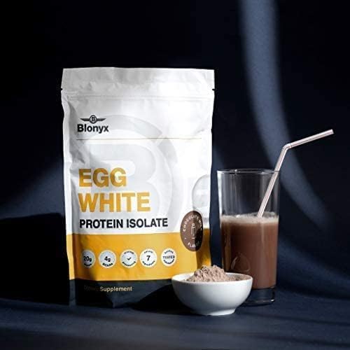 Egg White Protein Isolate Powder - Chocolate Milk Flavor 20g Protein per Serving Gluten &amp Lactose Free Natural Ingredients 1.63 lbs