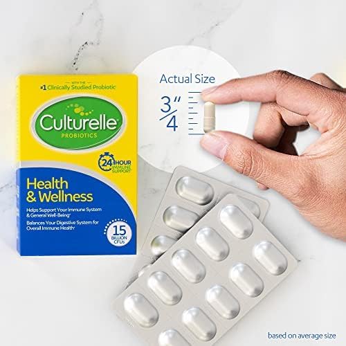 Culturelle Health &amp Wellness Daily Probiotic Supplement For Men &amp Women Helps Support Your Immune System Occasional Diarrhea Gas &amp Bloating 15 Billion CFUs Non-GMO 50 Count