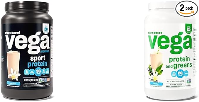 Vega Premium Sport Protein Vanilla Protein Powder &amp Protein and Greens Protein Powder